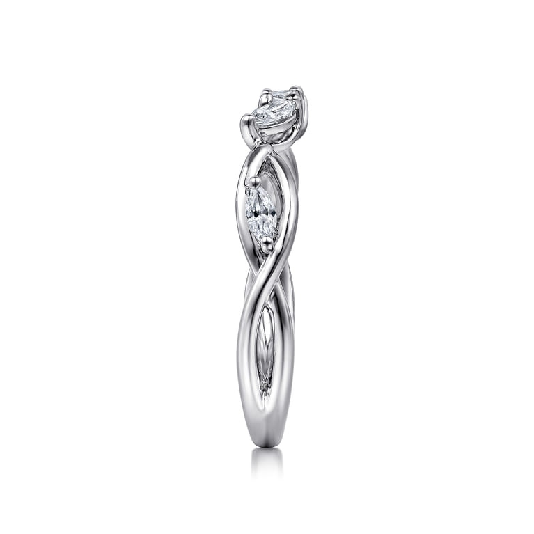 14K White Gold Diamond Wedding Band - 0.3 ct - Shot 5
