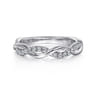 14K White Gold Diamond Wedding Band - 0.18 ct