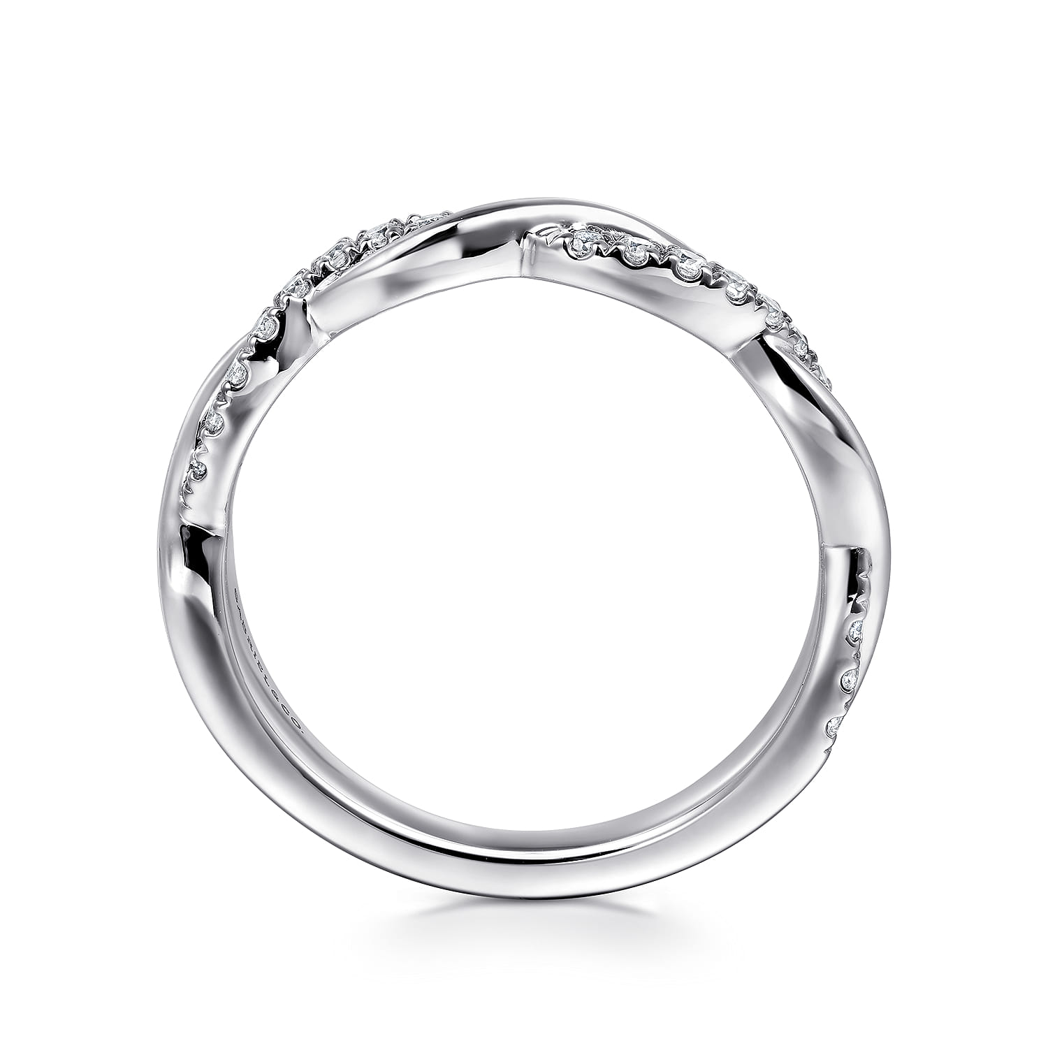 14K White Gold Diamond Wedding Band - 0.18 ct - Shot 2