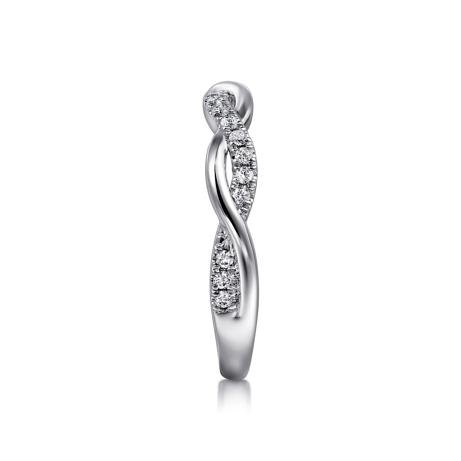14K White Gold Diamond Wedding Band - 0.18 ct - Shot 5