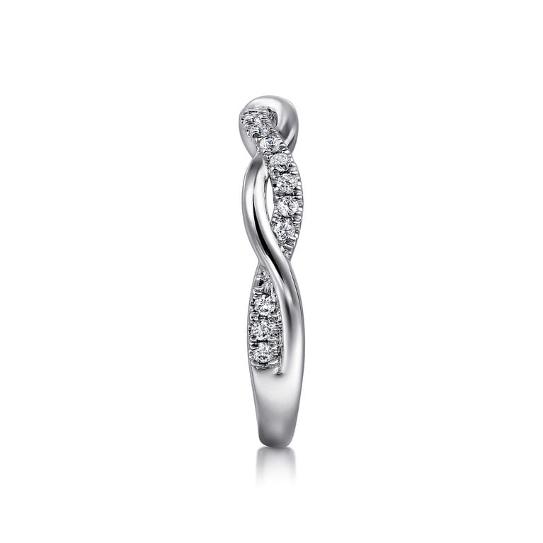 14K White Gold Diamond Wedding Band - 0.18 ct - Shot 5
