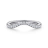 14K White Gold Diamond Wedding Band - 0.19 ct