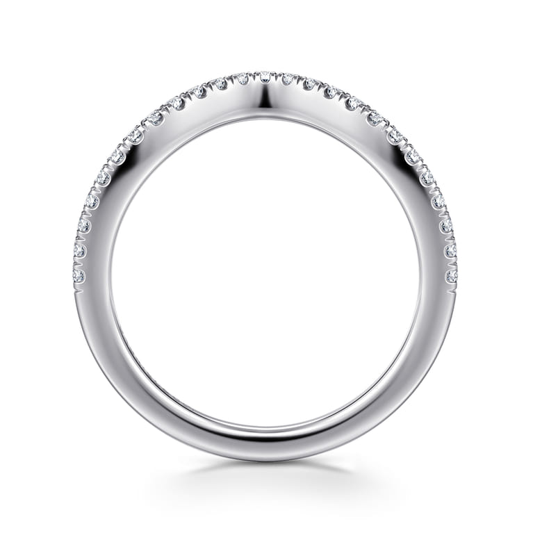 14K White Gold Diamond Wedding Band - 0.19 ct - Shot 2