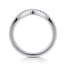 14K White Gold Diamond Wedding Band - 0.19 ct