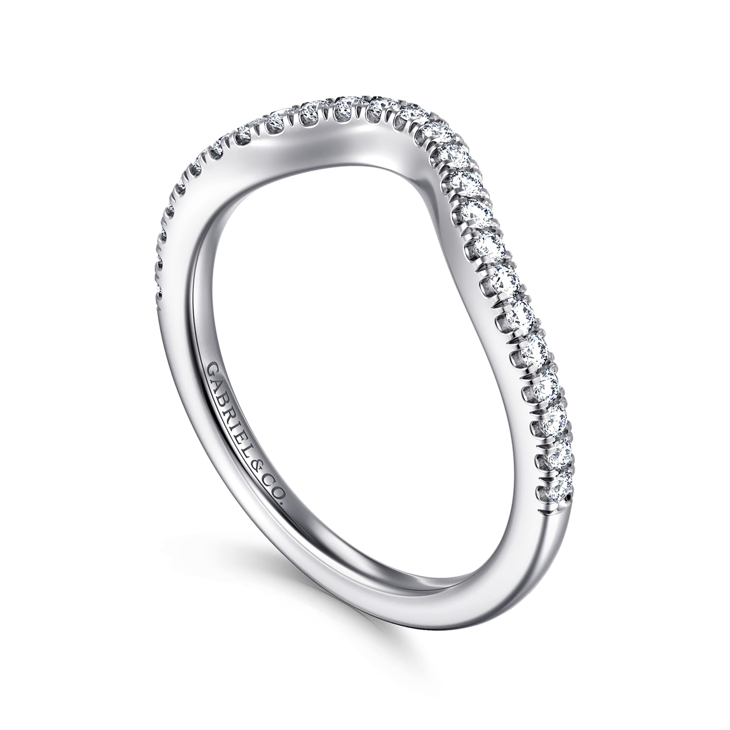 14K White Gold Diamond Wedding Band - 0.19 ct - Shot 3
