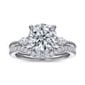 14K White Gold Diamond Wedding Band - 0.19 ct