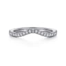 14K White Gold Diamond Wedding Band - 0.19 ct