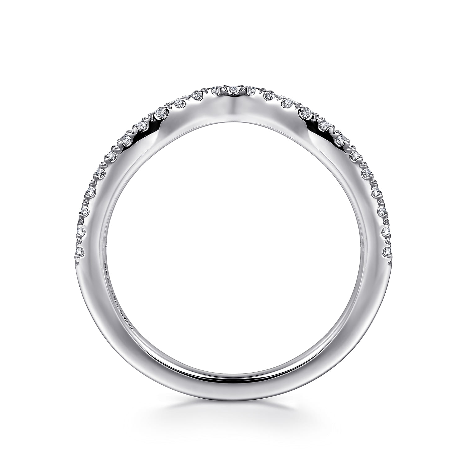 14K White Gold Diamond Wedding Band - 0.19 ct - Shot 2