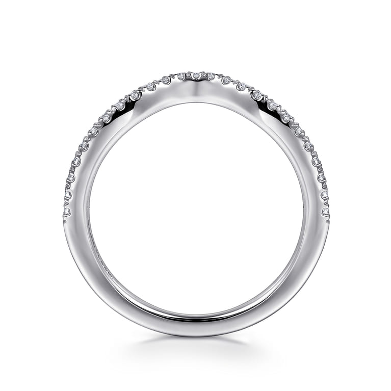 14K White Gold Diamond Wedding Band - 0.19 ct - Shot 2