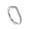 14K White Gold Diamond Wedding Band - 0.19 ct