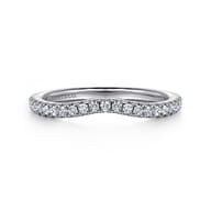 14K White Gold Diamond Wedding Band
