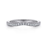 14K White Gold Diamond Wedding Band - 0.24 ct