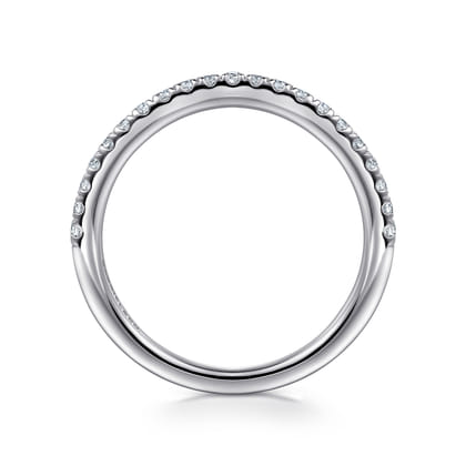 14K White Gold Diamond Wedding Band