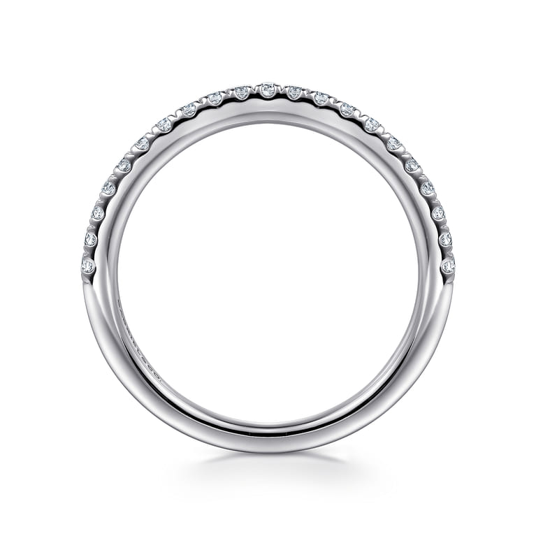 14K White Gold Diamond Wedding Band - 0.24 ct - Shot 2