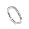 14K White Gold Diamond Wedding Band - 0.24 ct