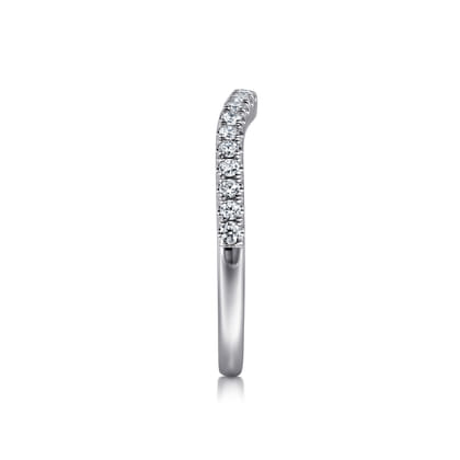 14K White Gold Diamond Wedding Band