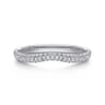 14K White Gold Diamond Wedding Band - 0.38 ct