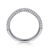 14K White Gold Diamond Wedding Band - 0.38 ct