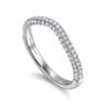 14K White Gold Diamond Wedding Band - 0.38 ct