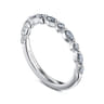 14K White Gold Diamond Wedding Band - 0.24 ct