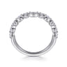 14K White Gold Diamond Wedding Band - 0.24 ct