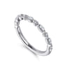 14K White Gold Diamond Wedding Band - 0.24 ct