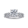 14K White Gold Diamond Wedding Band - 0.24 ct