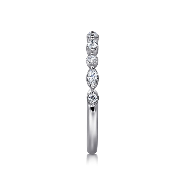 14K White Gold Diamond Wedding Band - 0.24 ct - Shot 5