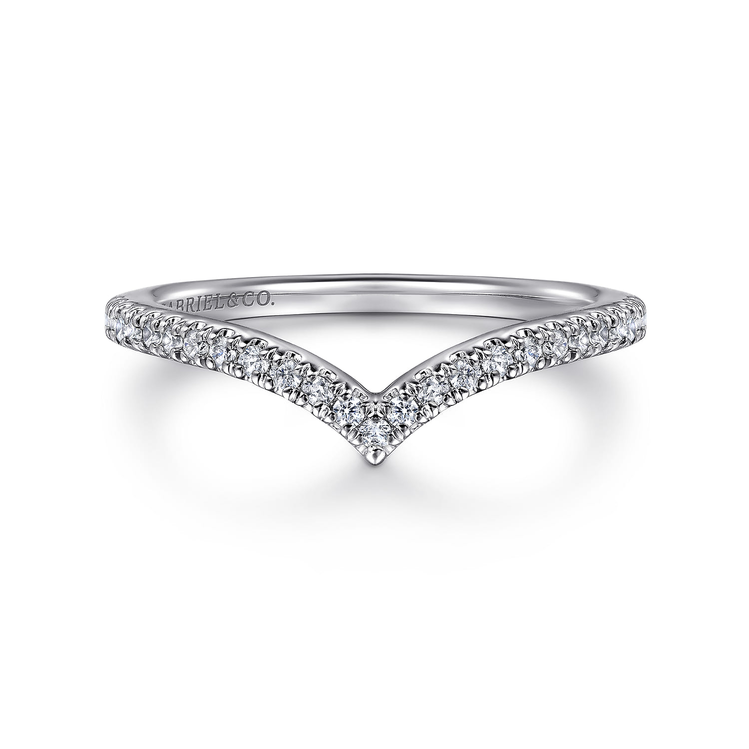 14K White Gold Diamond Wedding Band - 0.17 ct - Shot 1