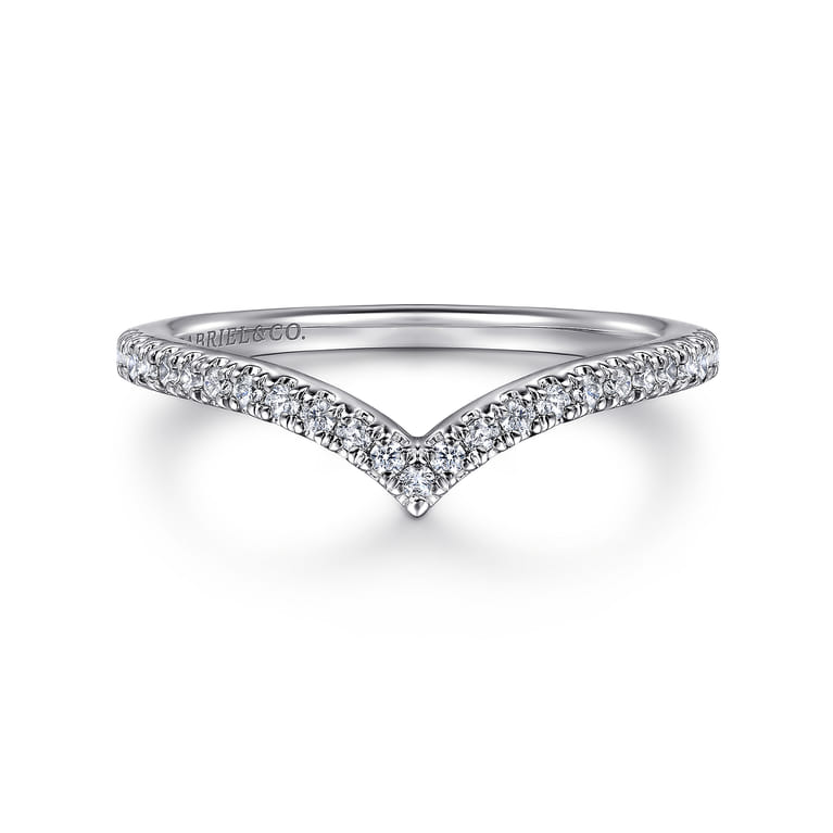 14K White Gold Diamond Wedding Band - 0.17 ct - Shot 1