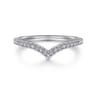 14K White Gold Diamond Wedding Band - 0.17 ct