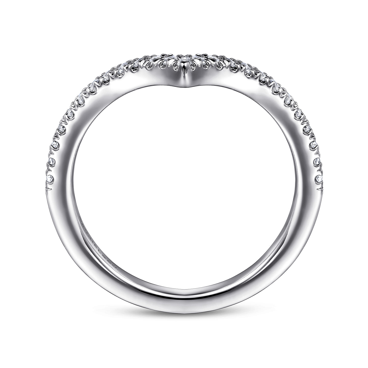 14K White Gold Diamond Wedding Band - 0.17 ct - Shot 2