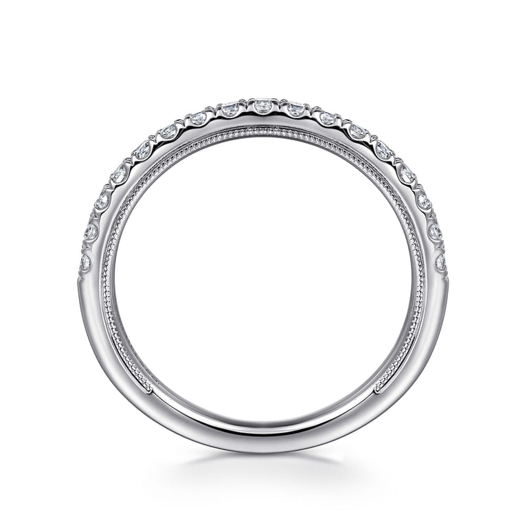 14K White Gold Diamond Wedding Band - 0.35 ct - Shot 2