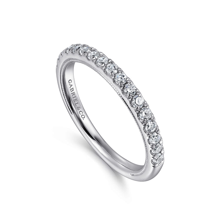 14K White Gold Diamond Wedding Band - 0.35 ct - Shot 3