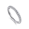 14K White Gold Diamond Wedding Band - 0.35 ct
