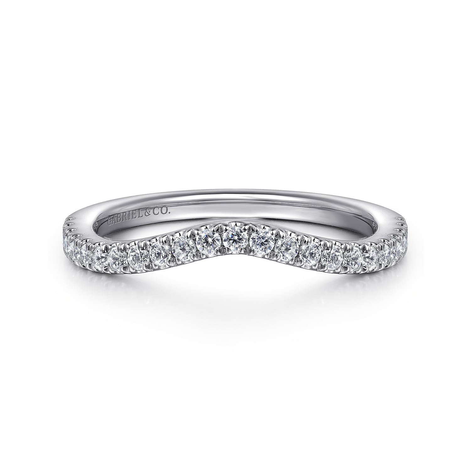 14K White Gold Diamond Wedding Band - 0.27 ct - Shot 1