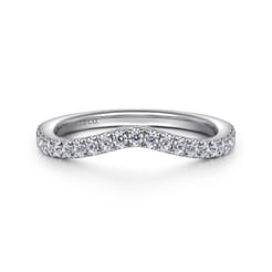 14K White Gold Diamond Wedding Band