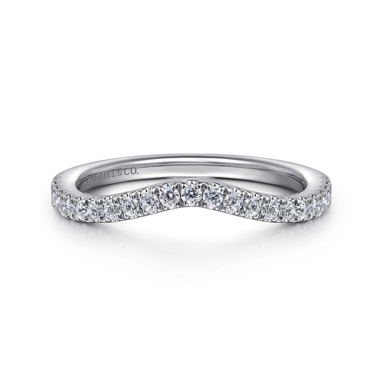 14K White Gold Diamond Wedding Band - 0.27 ct - Shot 1