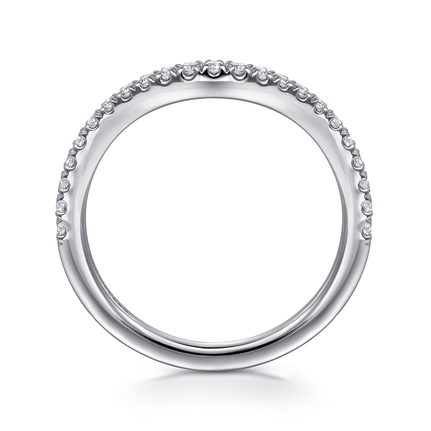 14K White Gold Diamond Wedding Band - 0.27 ct - Shot 2