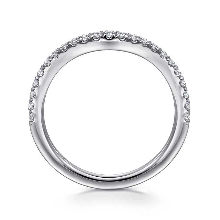 14K White Gold Diamond Wedding Band - 0.27 ct - Shot 2