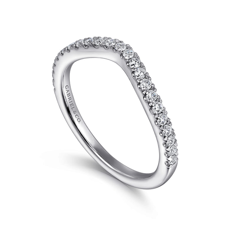 14K White Gold Diamond Wedding Band - 0.27 ct - Shot 3