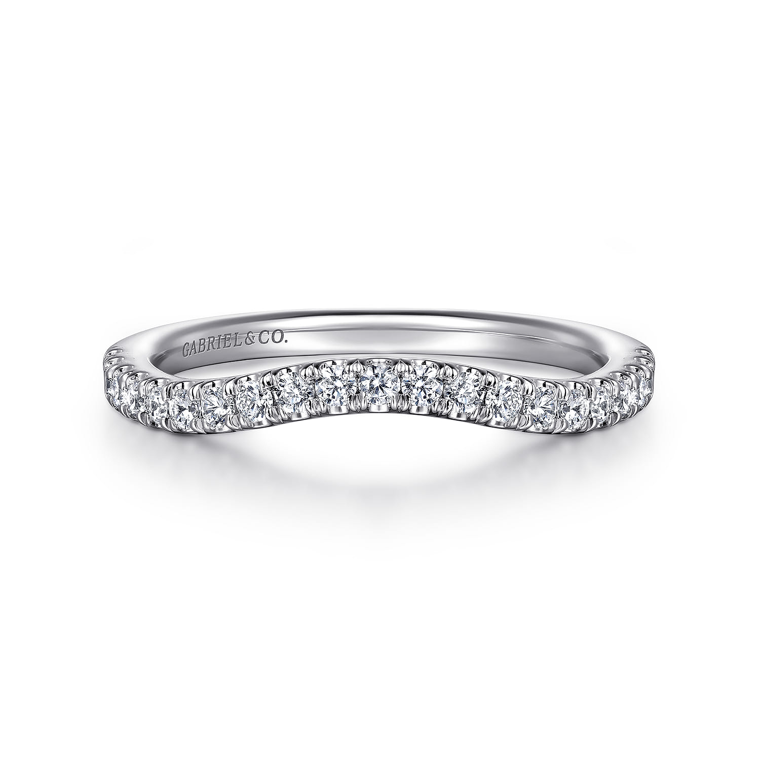 14K White Gold Diamond Wedding Band - 0.24 ct - Shot 1