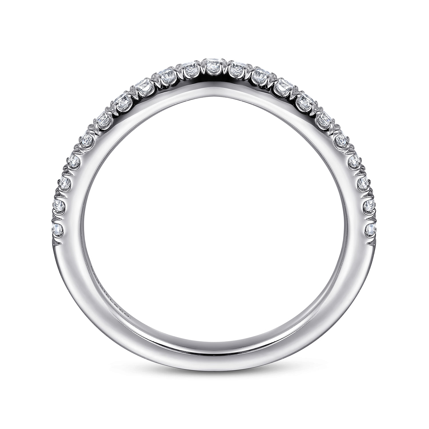 14K White Gold Diamond Wedding Band - 0.24 ct - Shot 2