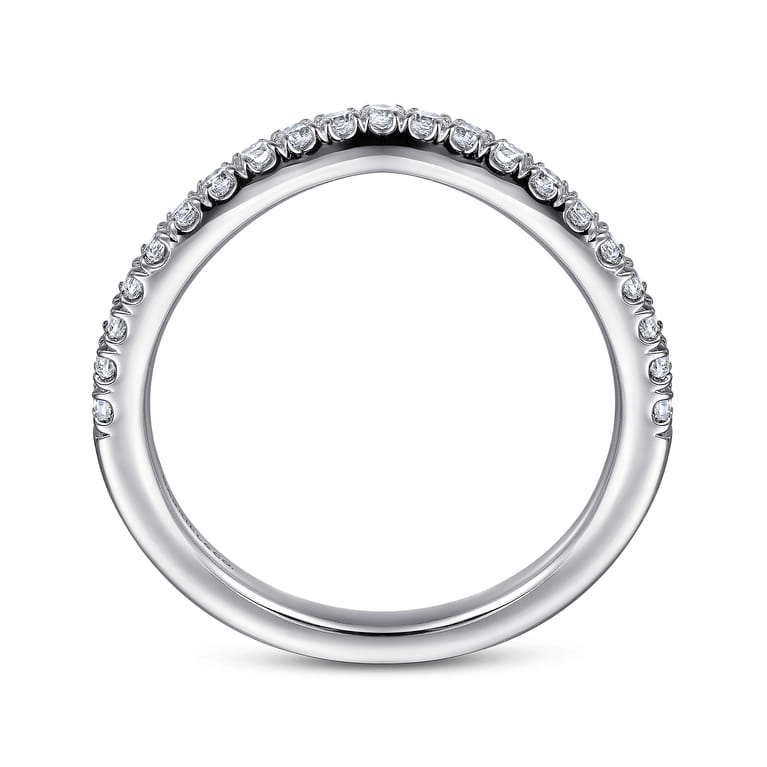 14K White Gold Diamond Wedding Band - 0.24 ct - Shot 2