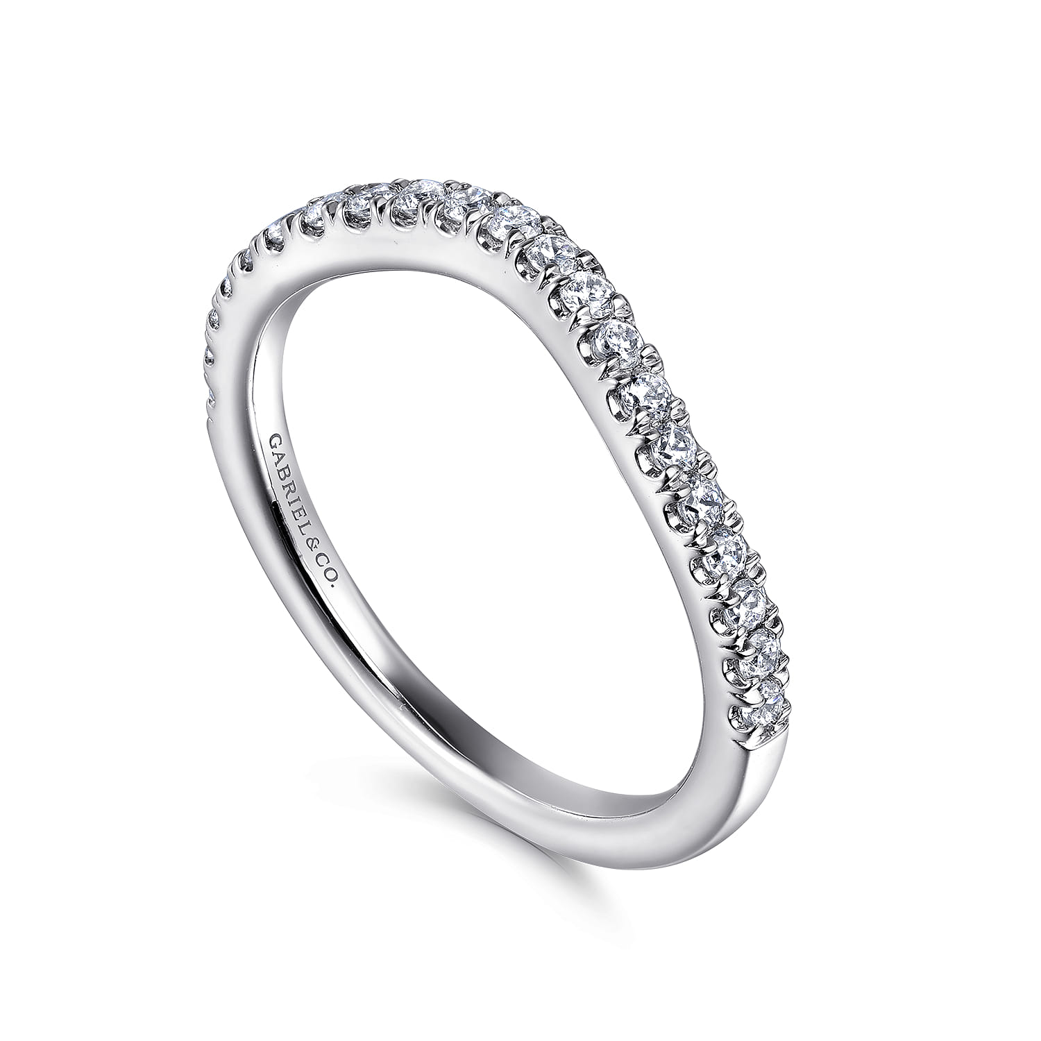 14K White Gold Diamond Wedding Band - 0.24 ct - Shot 3