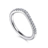 14K White Gold Diamond Wedding Band - 0.24 ct