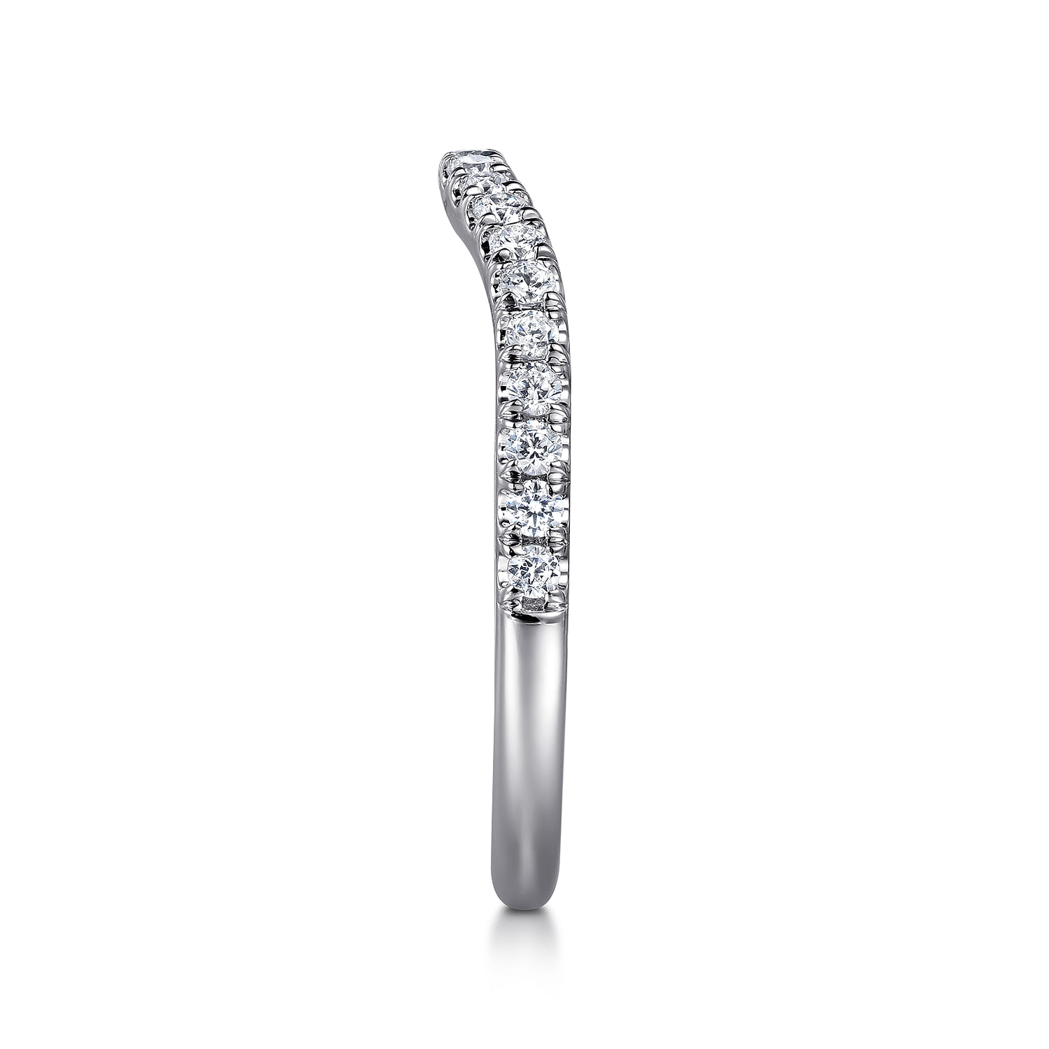 14K White Gold Diamond Wedding Band - 0.24 ct - Shot 5
