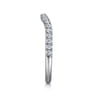 14K White Gold Diamond Wedding Band - 0.24 ct