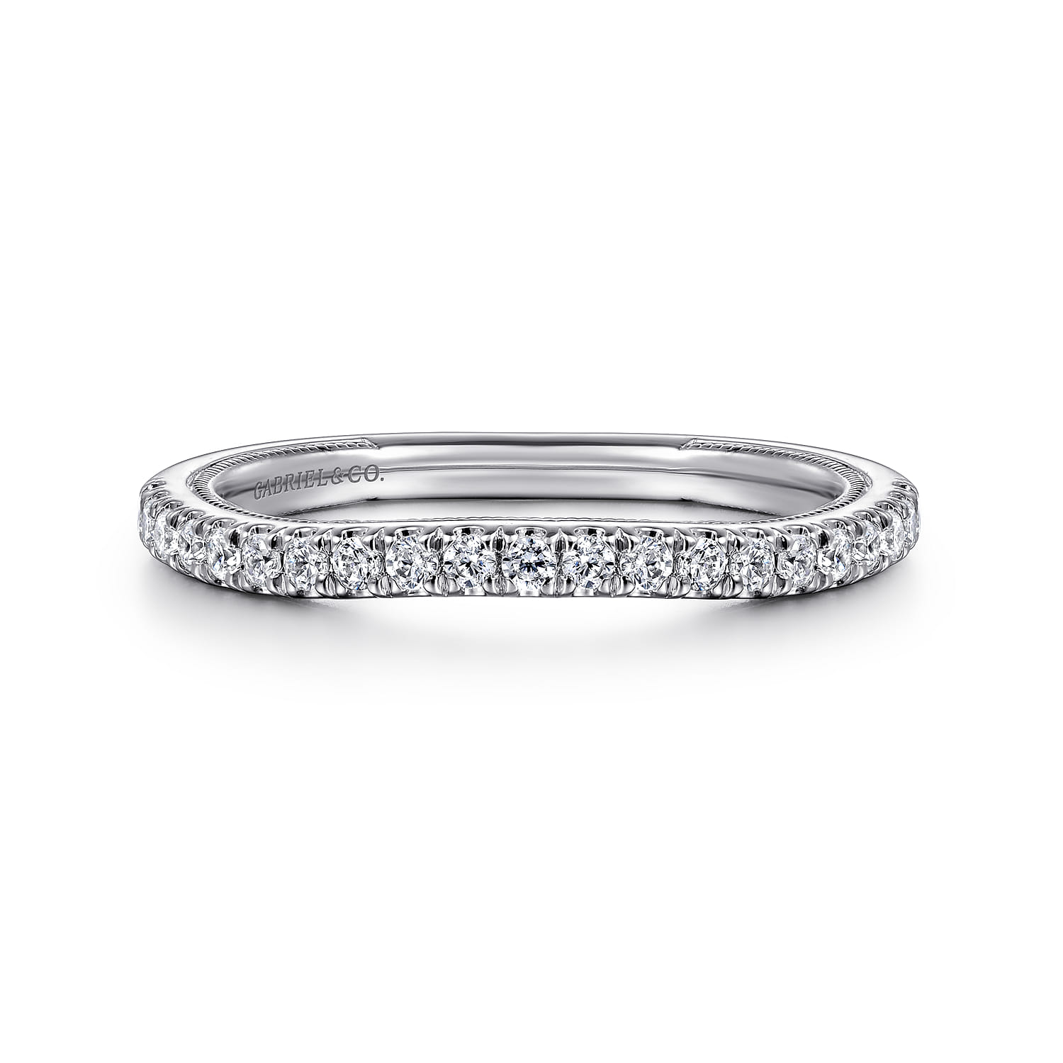 14K White Gold Diamond Wedding Band - 0.25 ct - Shot 1
