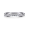 14K White Gold Diamond Wedding Band - 0.25 ct